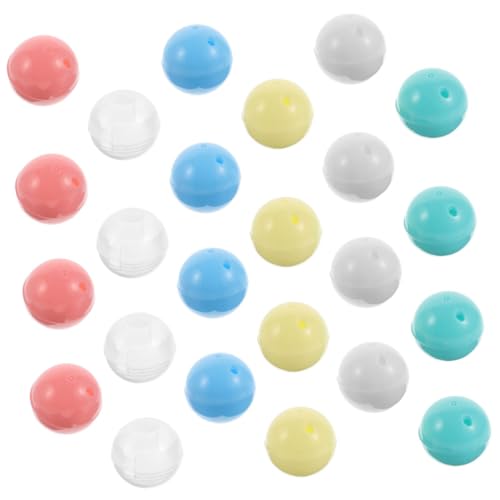 Gatuida 30 Stück Teiliges Mini Gumball Maschinen Kapseln Transparente Kunststoffkugeln zum Befüllen Kleine Spielzeugbehälter für Preise Partygeschenke und DIY Dekorationen von Gatuida