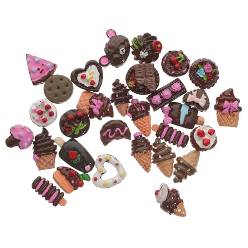 Gatuida 30 Stück Teiliges Miniatur Dessert Modell aus Weichem Harz Realistische Gefälschte Kuchen und Kekse Langlebige Dekoration und Fotorequisite für Restaurant DIY Bastelprojekte von Gatuida