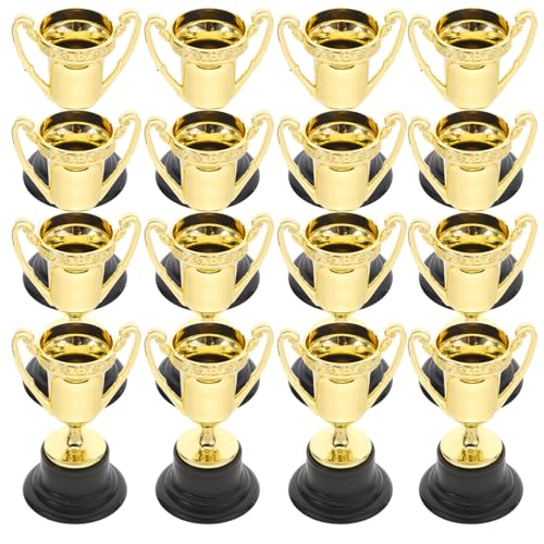 Gatuida 30 Stücke Kleiner Kunststoff Trophäen mit Sockel Auszeichnungsspielzeug für Kinder Partybelohnungen Wettbewerbspreise Klassenzimmerbelohnungen Tischdekoration von Gatuida