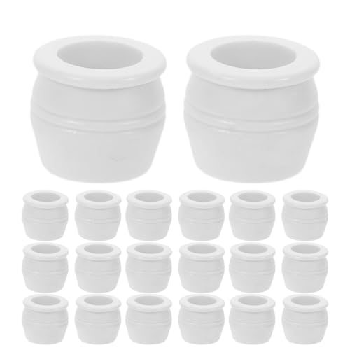 Gatuida 30-teiliges Mini-Hausfiguren-Blumentopf-Set – Mini-Bonsai-Töpfe-Modell für Mikrolandschaften – 1,8 cm Simulations-Pflanzgefäß-Zubehör – Pflanzgefäß-Modell aus Kunststoff von Gatuida