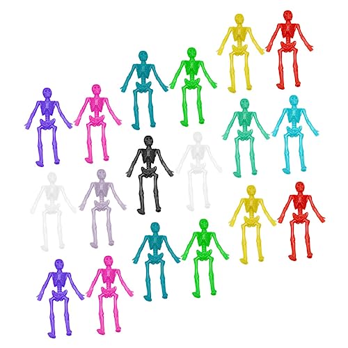 Gatuida 36 Stück Halloween Dehnbare Skelettspielzeuge Lustige Partygeschenke für Halloween Füllmaterial für Geschenktüten Waschbar und Wiederverwendbar Zufällige Farbe Zufällige Farbe von Gatuida