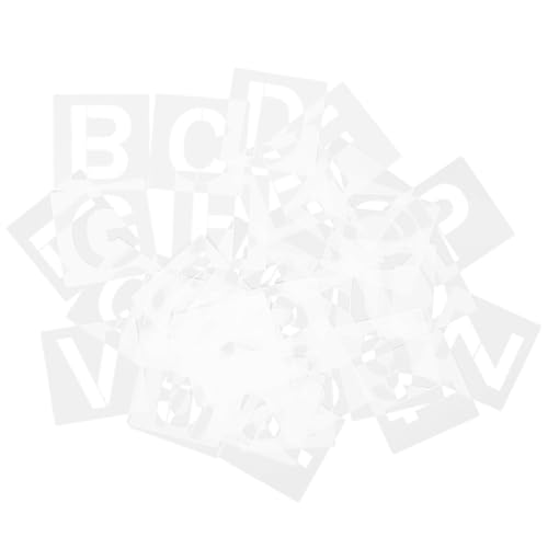 Gatuida 36 Stück Teiliges Buchstaben Schablonen aus Wiederverwendbarem Kunststoff Waschbare Malvorlagen für DIY Kunsthandwerk Vielseitig Nutzbar Möbeln und Wänden Reißfest und Flexibel von Gatuida