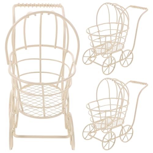 Gatuida 3er-Set Miniatur-Kinderwagen aus Eisen, Puppenhaus Deko, winzige Puppenwagen Möbel und Accessoires Gatuida 3er-Set Miniatur-Kinderwagen aus Eisen, Puppenhaus Deko, winzige Puppenwagen Möbel und Accessoires von Gatuida