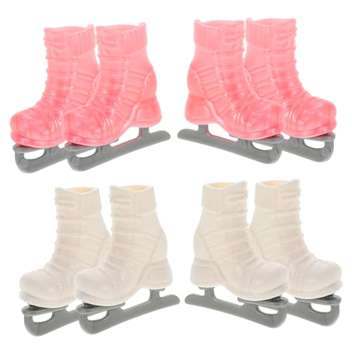Gatuida 4 Mini Rollschuhe für Puppen aus Robustem Kunststoff Dekorative Puppenschuhe Rad Design Vielseitiges Puppenzubehör für Puppenhaus dekor und Kreatives Rollschuh von Gatuida