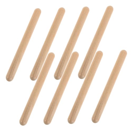 Gatuida 4 Paare Holz Rhythmussticks Natürliche Orff Percussion Instrumente für Kindergarten Musikunterricht Kindgerecht Sicher Fördernd Frühkindliche Musikalität von Gatuida