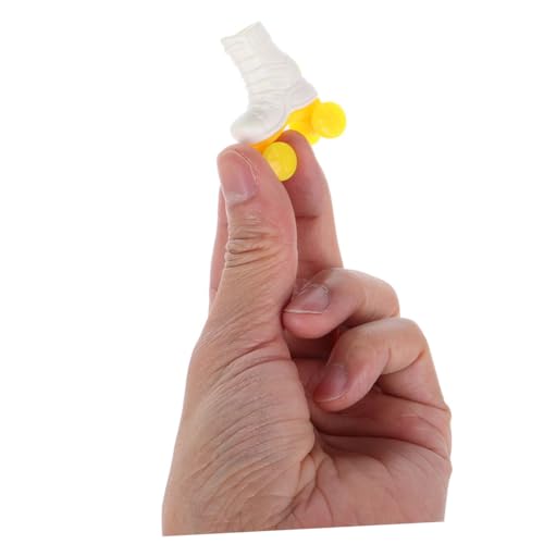 Gatuida 4 Paare Miniatur Rollschuhe für Puppen Kunststoff Puppenschuhe Detailgetreu Charmant Stilvoll Langlebig Sicher für Puppendekoration und Bastelarbeiten von Gatuida