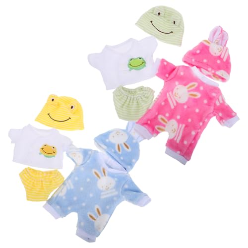Gatuida 4 Sätze Puppenkleidung für Puppen Teiliges Bodysuit mit Niedlichen Tiermotiven für Amerikanische Mädchenpuppen Einfach Anzuziehen für Kreatives Geeignet von Gatuida