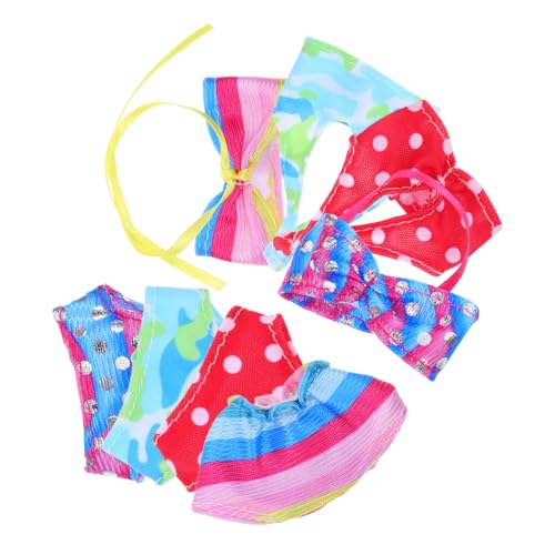 Gatuida 4 Sätze Teiliges Puppen Badeanzug für Puppen Sommer Bikini Outfits Langlebig und Komfortabel Vielseitig Passend für Strand und Urlaubsspiele Gatuida 4 Sätze Teiliges Puppen Badeanzug für Puppen Sommer Bikini Outfits Langlebig und Komfortabel Vielseitig Passend für Strand und Urlaubsspiele von Gatuida