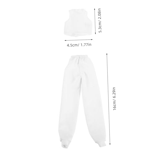 Gatuida 4 Sätze Teiliges Puppenkleidungsset mit Sportweste und Hose Vielseitiges Sommeroutfit für Puppen Modisch Bequem für Rollenspiele und Kreatives Ankleiden von Gatuida