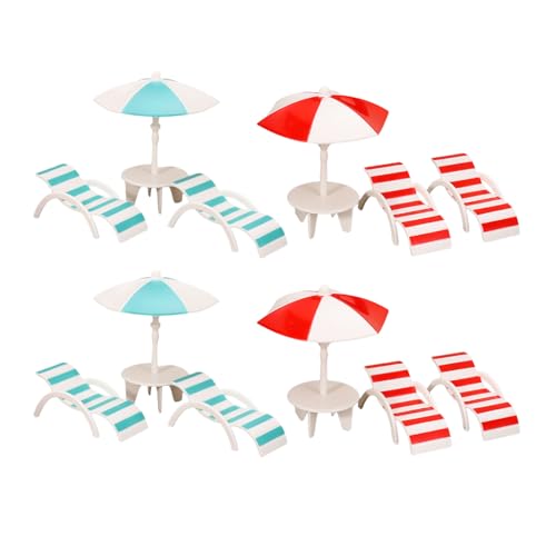 Gatuida 4 Sets Miniatur-Strandartikel: Miniatur-Strandstühle und Sonnenschirm-Set – Puppenhausmöbel – Mini-Dekor aus Kunststoff für Zuhause, Büro und Reisen Gatuida 4 Sets Miniatur-Strandartikel: Miniatur-Strandstühle und Sonnenschirm-Set – Puppenhausmöbel – Mini-Dekor aus Kunststoff für Zuhause, Büro und Reisen von Gatuida