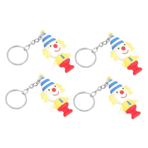 Gatuida 4 Stück Clown Schlüsselanhänger Teiliges Lustige Cartoon Anhänger für Taschen Rucksäcke und Kreative Deko für Partys und Festivals Leicht und Tragbar von Gatuida
