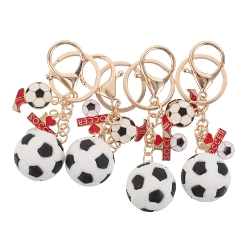 Gatuida 4 Stück Fußball Schlüsselanhänger Design Fußball Fanschmuck Party Mitgebsel Geschenk Anhänger für Taschen und Schlüsselbund für Sportveranstaltungen und Team Souvenirs von Gatuida