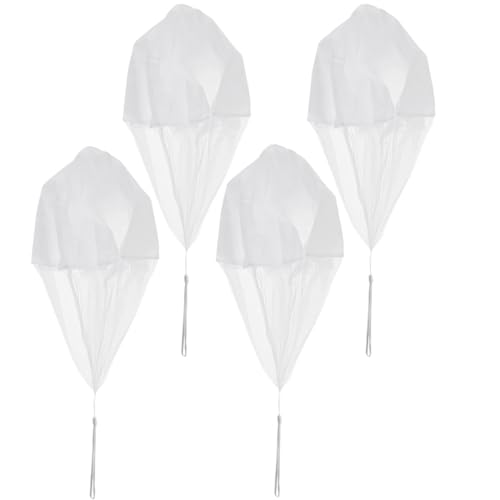 Gatuida 4 Stück Handwurf Fallschirm für Leichtes Outdoor Flugspielzeug für Partys und Aktivitäten im Freien Fördert Geschicklichkeit und Kreativität von Gatuida