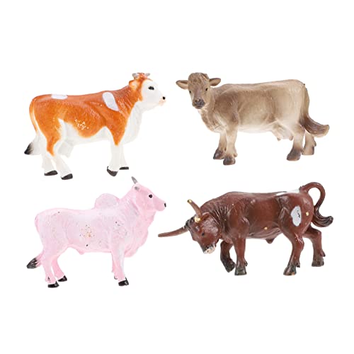 Gatuida 4 Stück Kalb-Modell- Kleinkinder Kuhmodell realistisch für Mini-Kuh Kühe Kuscheltier Simulation Kuhschmuck dekorative Tierverzierungen Plastik von Gatuida