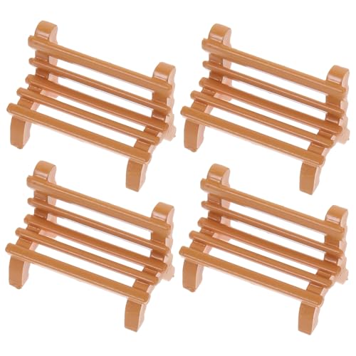 Gatuida 4 Stück Kunststoff Mini Gartenmöbel Deko Puppenhaus Möbellandschaft für Sandtisch und Diorama Zubehör Gatuida 4 Stück Kunststoff Mini Gartenmöbel Deko Puppenhaus Möbellandschaft für Sandtisch und Diorama Zubehör von Gatuida