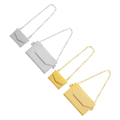 Gatuida 4 Stück Maßstab Kleine Handtaschen für Puppen Mini Täschchen Realistische Dollhouse Accessoires für Kreatives und Sammler von Gatuida