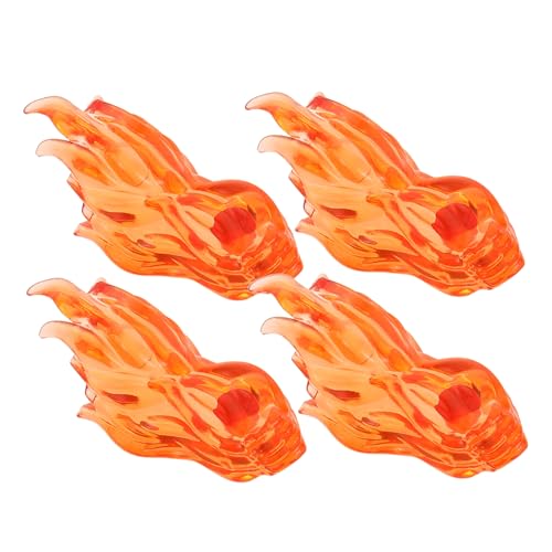 Gatuida 4 Stück Mini Bausteine mit Feuer Punch Effekten für Kreatives Accessoires von Gatuida