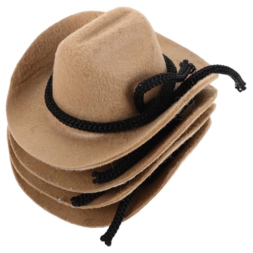Gatuida 4 Stück Mini-Cowboyhüte: Miniatur-Puppenmützen – Winzige Cowgirl-Cowboyhüte für Kunsthandwerk – Dekorative Accessoires für Western-Party-Themen Gatuida 4 Stück Mini-Cowboyhüte: Miniatur-Puppenmützen – Winzige Cowgirl-Cowboyhüte für Kunsthandwerk – Dekorative Accessoires für Western-Party-Themen von Gatuida