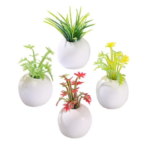 Gatuida 4Stücke Miniatur Bonsai Topfpflanzen für Puppenhäuser Künstliche Sukkulenten Deko für Mikrolandschaften und Kleiner Gatuida 4Stücke Miniatur Bonsai Topfpflanzen für Puppenhäuser Künstliche Sukkulenten Deko für Mikrolandschaften und Kleiner von Gatuida