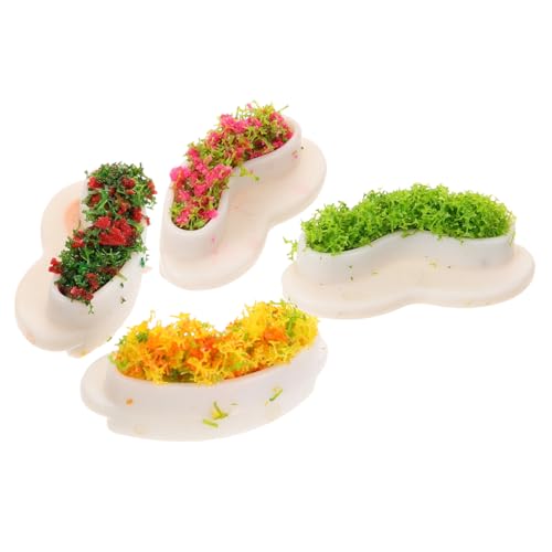 Gatuida 4 Stück Miniatur Sitzbank Miniaturmöbel Mini Gartenbank Deko Puppenhausmöbel für Dollhouse und Minigarten Wohnraum Dekoration von Gatuida