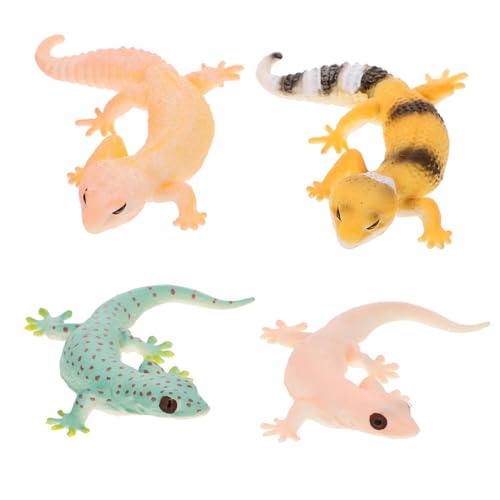 Gatuida 4 Stück Simulation Eidechsenmodell Mini Simulierte Reptilienmodelle Künstliches Eidechsenmodell Eidechsen Simulation Tierfiguren Modell Eidechsensimulation Tiermodell Kunststoff von Gatuida