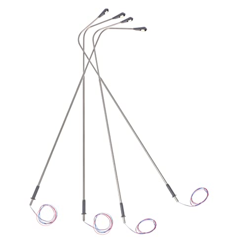 Gatuida 4 Stück Straßenlaternenmodell Garten Sonnenlichter Mikro Puppenhaus Straßenlaterne außen Hinterhofbeleuchtung im Freien LED-Miniaturbeleuchtung Outdoor-LED-Licht Dekoration Metall von Gatuida