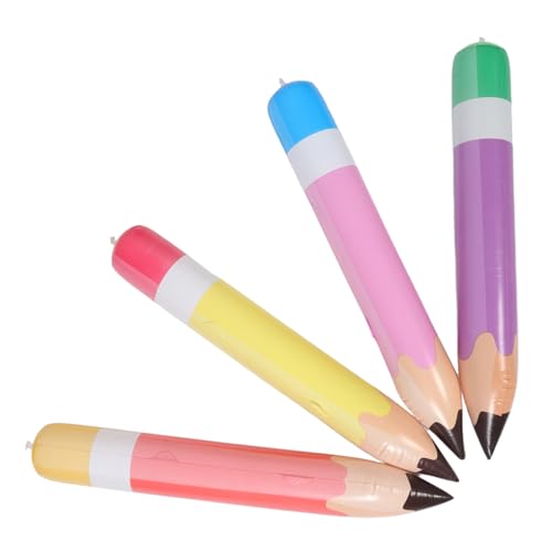 Gatuida 4 Stück Teiliges Aufblasbare Jumbo-bleistift-ballons aus PVC Wiederverwendbar Sicher für Schulanfang Abschlussfeier-dekoration für Klassenzimmer und Partys von Gatuida