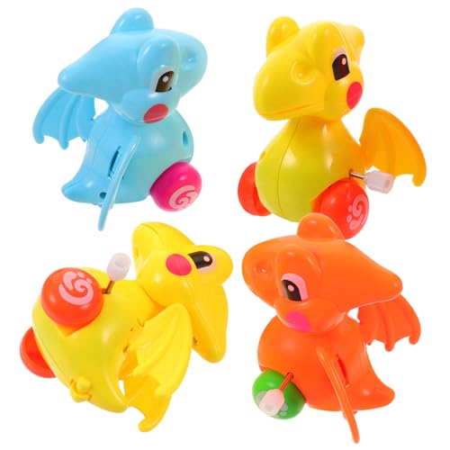 Gatuida 4 Stück Teiliges Aufziehspielzeug Dinosaurier Auto Mini für Jungen und Mädchen Attraktives Modell mit Sicherer Glatter Oberfläche Geschenk für Kleinkinder Motorik von Gatuida