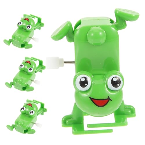 Gatuida 4 Stück Teiliges Aufziehspielzeug Frosch Design Niedliche Kunststoff Spielzeuge mit Mechanisches Gehspielzeug für Sicher und Leicht zu Bedienen Kreative Geschenkidee für Jungen von Gatuida