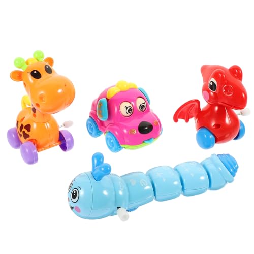 Gatuida 4 Stück Teiliges Aufziehspielzeug mit Bunte Cartoon Tiere für Fördert Koordination Vorstellungskraft und Farberkennung Robustes Material und Dekospielzeug Zufällige Farbe Gatuida 4 Stück Teiliges Aufziehspielzeug mit Bunte Cartoon Tiere für Fördert Koordination Vorstellungskraft und Farberkennung Robustes Material und Dekospielzeug Zufällige Farbe von Gatuida