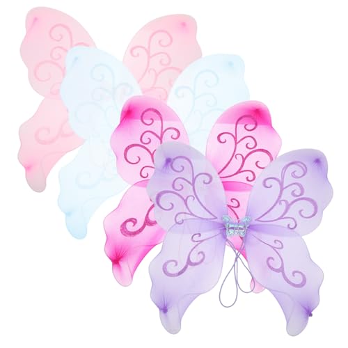 Gatuida 4 Stück Teiliges Elfenflügel Schmetterlingsflügel Kostüm Zubehör für Verkleidung Party Tanz Halloween Rosa Gatuida 4 Stück Teiliges Elfenflügel Schmetterlingsflügel Kostüm Zubehör für Verkleidung Party Tanz Halloween Rosa von Gatuida