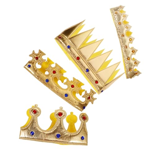 Gatuida 4 Stück Teiliges Kinderkronen mit Glitzer Stabile Haarreifen für Geburtstagsfeiern Cosplay und Kostümpartys Elegante und Bunte Diademe für Jungen und Mädchen von Gatuida