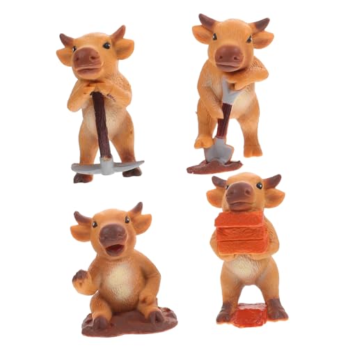 Gatuida 4 Stück Teiliges Lustige Kühe Modellspielzeug Realistische Kunststofftiere für Dekoration Geeignet für Zuhause Büro Mall Geschenkideen Gatuida 4 Stück Teiliges Lustige Kühe Modellspielzeug Realistische Kunststofftiere für Dekoration Geeignet für Zuhause Büro Mall Geschenkideen von Gatuida