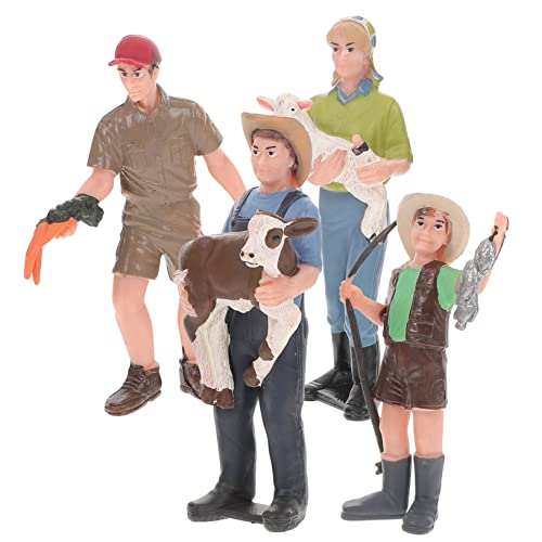 Gatuida 4 Stück Teiliges Miniatur Farmer Realistische Bauernhof Figuren aus Robustem Material Detailgetreu Gestaltet Pädagogisches für Dekoration Lernen Gatuida 4 Stück Teiliges Miniatur Farmer Realistische Bauernhof Figuren aus Robustem Material Detailgetreu Gestaltet Pädagogisches für Dekoration Lernen von Gatuida