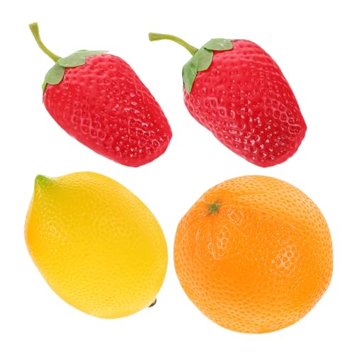Gatuida 4 Stück Teiliges Obst Shaker für Realistische Maracas mit Robustem Kunststoff Klarer Fördert Rhythmusgefühl Hand Auge Koordination und Musikalische Entwicklung von Gatuida