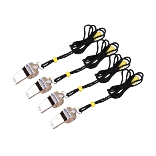 Gatuida 4 Stück Teiliges Schiedsrichterpfeifen aus mit Lanyard Robuste Metall Trillerpfeifen für Fußball Basketball Schwimmen Trainer Freihändige Nutzung Lauter Klarer Gatuida 4 Stück Teiliges Schiedsrichterpfeifen aus mit Lanyard Robuste Metall Trillerpfeifen für Fußball Basketball Schwimmen Trainer Freihändige Nutzung Lauter Klarer von Gatuida
