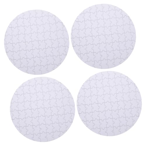 Gatuida 4 Stück Teiliges Sublimationspuzzle Weißes Glattes Blanko Puzzle aus Papier für Wärmeübertragungsdruck DIY Kreatives Malspielzeug für Familienaktivitäten von Gatuida