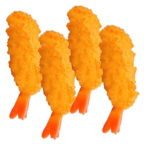 Gatuida 4 Stück Tempura Modell Mit Gebratenen Garnelen Simuliertes Lebensmittelmodell Kochspielzeug Simuliertes Display Lebensmittel Simuliertes Spiel Lebensmittelsimulation von Gatuida