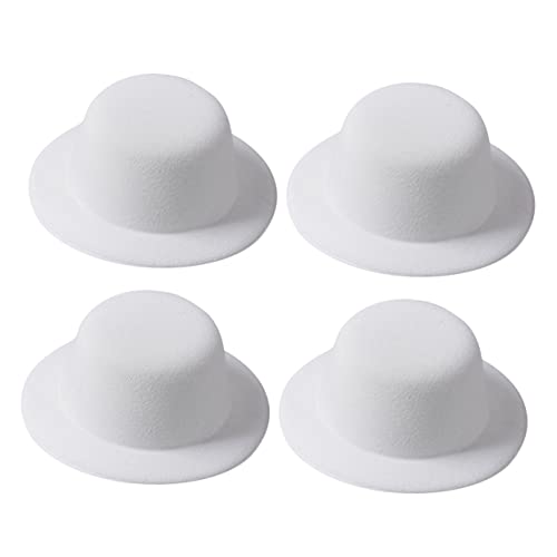 Gatuida 4 Stück Top -hutschmuck Hüte Hochzeit Kleiner Hut Kahle Kappen Winzig Kleiner Zylinder Tuch Party Kopfbedeckung Für Frauen Mini-hut Mini Zylinder Basteln Weiß Gebürstet von Gatuida