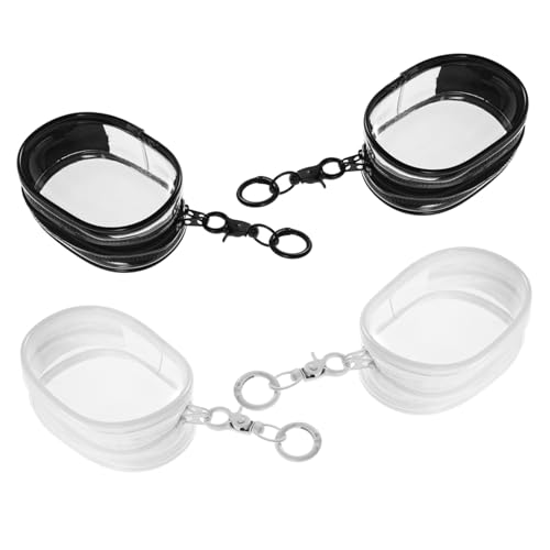 Gatuida 4 Stück Transparente Figurentaschen mit Schlüsselanhänger Staubschutz Klarer Displayschutz für Sammelfiguren Leichter Tragbarer Organizer für Unterwegs Aufbewahrungslösung von Gatuida