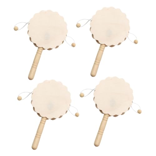 Gatuida 4 Stück Unlackierte Holz Rasseltrommel DIY Malset für Handgefertigtes Musikinstrument für Kreatives Basteln und Spielzeuggestaltung Gatuida 4 Stück Unlackierte Holz Rasseltrommel DIY Malset für Handgefertigtes Musikinstrument für Kreatives Basteln und Spielzeuggestaltung von Gatuida