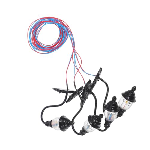 Gatuida 4 Stück Wandlampe Mini DIY Wandleuchten DIY Sand Tischdekor Puppenhaus Lichter Miniaturszene Zubehör Miniaturdekoration Mikrolandschaftsdekorationen Lichtschmuck Abs Schwarz von Gatuida