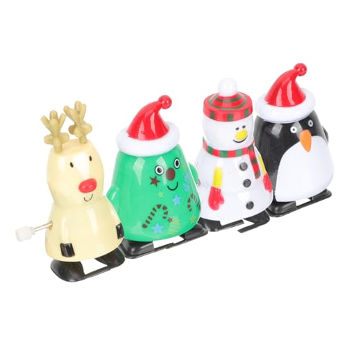 Gatuida 4 Stück Weihnachts Aufziehspielzeug Teiliges mit Lustige Lauf und Spring Spielzeuge für Wiederverwendbar Stabile Mechanik Niedliche Cartoon Designs für Weihnachtsfeiern und Gatuida 4 Stück Weihnachts Aufziehspielzeug Teiliges mit Lustige Lauf und Spring Spielzeuge für Wiederverwendbar Stabile Mechanik Niedliche Cartoon Designs für Weihnachtsfeiern und von Gatuida