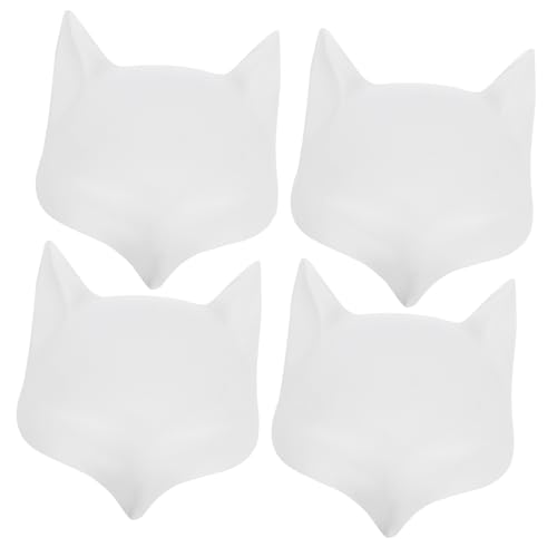Gatuida 4 Stück Weiße Blanko Gesichtsmaske für Katzen und Handgemalte Verkleidung für Halloween und Partys für Kreative Kostüme und Accessoires Gatuida 4 Stück Weiße Blanko Gesichtsmaske für Katzen und Handgemalte Verkleidung für Halloween und Partys für Kreative Kostüme und Accessoires von Gatuida