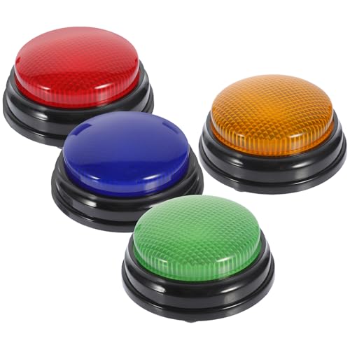 Gatuida 4 Stück leuchtende Sound-Spiel-Buzzer, Party-Streich-Requisiten für lustige Wettbewerbe, Alarmknöpfe für Spiele, Büros und Veranstaltungen, batteriebetriebene Unterhaltung Gatuida 4 Stück leuchtende Sound-Spiel-Buzzer, Party-Streich-Requisiten für lustige Wettbewerbe, Alarmknöpfe für Spiele, Büros und Veranstaltungen, batteriebetriebene Unterhaltung von Gatuida