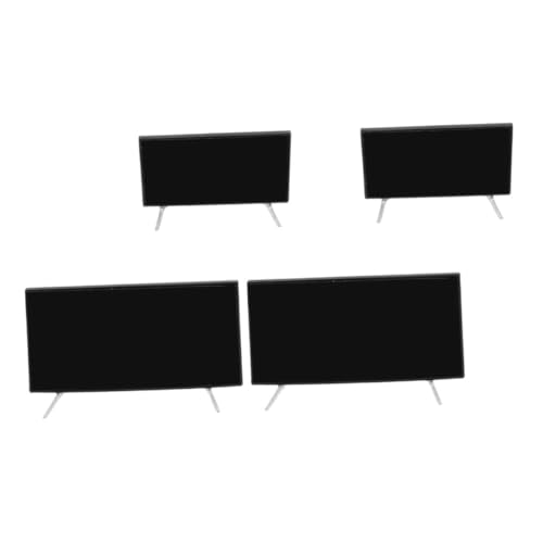 Gatuida 4 Stücke Maßstab Realistische Mini Tv Modelle mit Stabilem Standfuß für Puppenmöbel Dekoration und Kreative Szene von Gatuida
