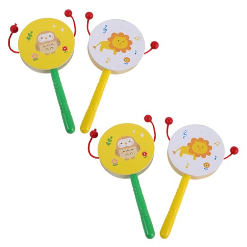 Gatuida 4-teiliges Affentrommel-Set Aus Holz, Handrasseln, Trommelset Für Kleinkinder, Cartoon-Tier-Design, Löwe, Eule, Pädagogische Musikinstrumente Für Das Frühe Lernen Von Babys Gatuida 4-teiliges Affentrommel-Set Aus Holz, Handrasseln, Trommelset Für Kleinkinder, Cartoon-Tier-Design, Löwe, Eule, Pädagogische Musikinstrumente Für Das Frühe Lernen Von Babys von Gatuida