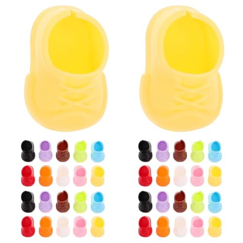 Gatuida 40 Paar Miniaturschuhe für 17 cm große Puppen – süße Flache Minischuhe als Ersatz für Kurze Stiefel, Zubehör für sitzende und stehende Puppen Gatuida 40 Paar Miniaturschuhe für 17 cm große Puppen – süße Flache Minischuhe als Ersatz für Kurze Stiefel, Zubehör für sitzende und stehende Puppen von Gatuida