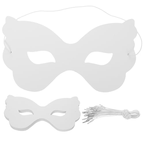 Gatuida 40 Stück DIY Blanko-Masken: Weiße Masken aus Papier zum Bemalen – Cosplay-Halbgesichtsbedeckung für Halloween, Karneval, Kostümparty, Klassenzimmerkunst Gatuida 40 Stück DIY Blanko-Masken: Weiße Masken aus Papier zum Bemalen – Cosplay-Halbgesichtsbedeckung für Halloween, Karneval, Kostümparty, Klassenzimmerkunst von Gatuida