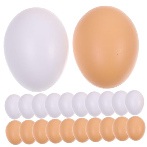 Gatuida 40 Stück Teiliges Kunststoff Ostereier zum Bemalen Wiederverwendbare Realistische Dekoeier für DIY Basteln Glatte Oberfläche Robuste Simulationseier für Ostern Party und von Gatuida